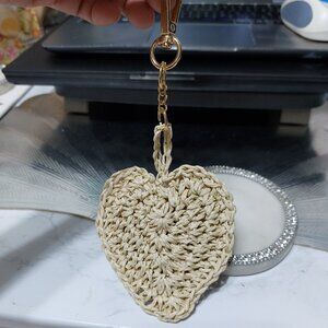 Heart Shaped Mini Clip On Mini Handbag Charm Accessory Clip On Mini Bag Pouch